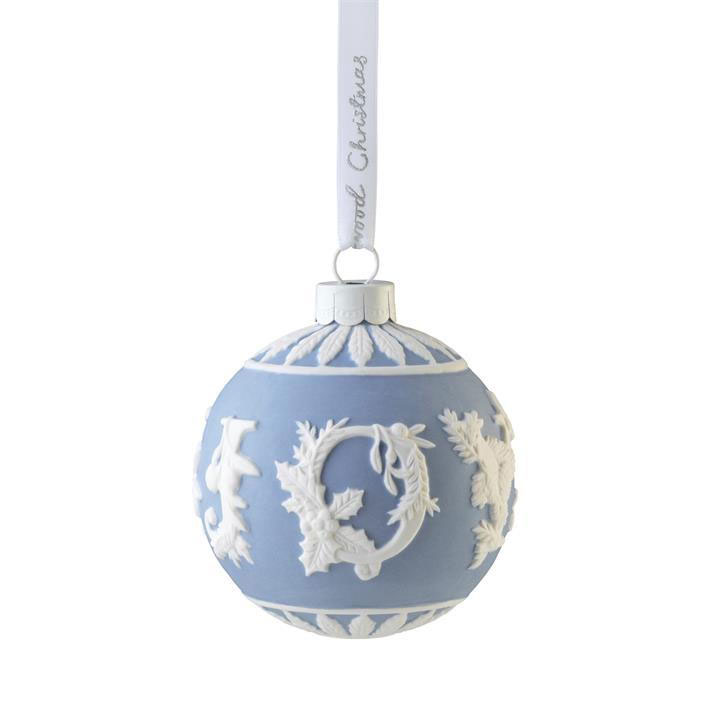 Blue/White - Wedgwood - Christmas Joy Bauble Ornament